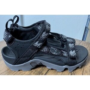 Teva Little Kids Tanza Sandal size 1 Black Grey Rainfall boys girls water hiking